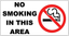 WARNING PROHIBITED 289 METAL SIGN 11 x 6/" NO SMOKING IN THIS AREA