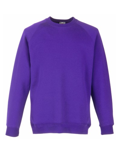 Fruit Of The Loom Boys Girls Kids Sweatshirt Jumper Top Raglan School Uniform