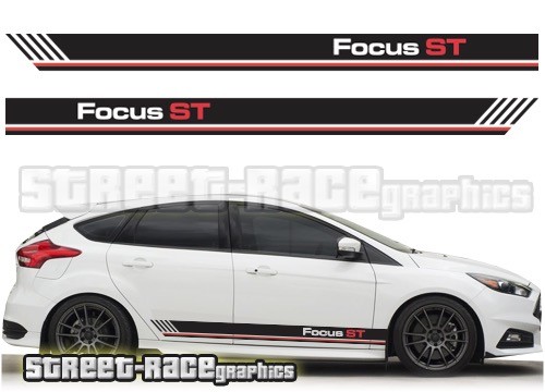 Ford Focus side racing stripes 004A decals stickers graphics vinyl ST