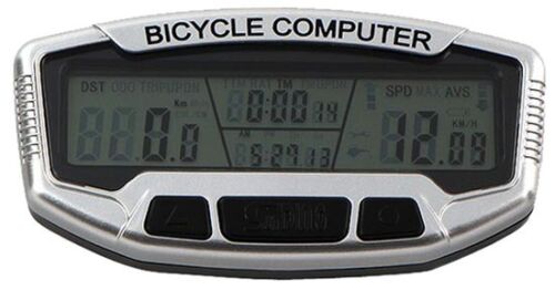 Vélo Bicyclette Digital filé LCD Affichage Rétro-éclairage Compteur De Velo Neuf 