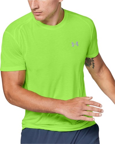 Green Under Armour Streaker 2.0 Short Sleeve Mens Running Top