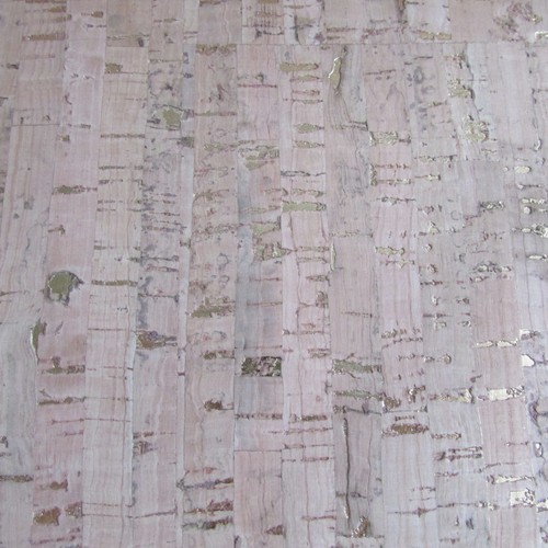 Cork Fabric Cork Leather Natural with GOLD inclusions per 50cm