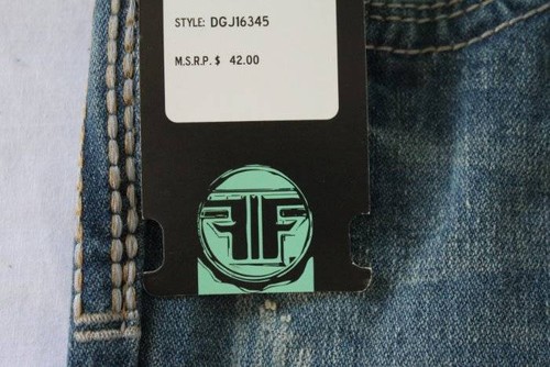 NEW Womens 5 Pocket Denim Blue Jeans 40 X 32 Distressed Worn Look Pants $42