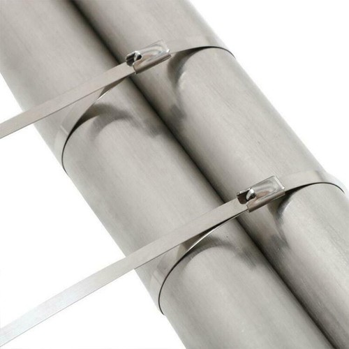 100pc Strong Stainless Steel Marine Grade Metal Cable Ties Zip Tie Wraps Exhaust
