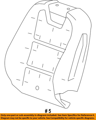 Chevrolet GM OEM 11-15 Camaro Driver Seat-Foam Cushion Back Pad Left 92230407