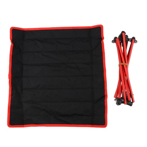 Folding Camping Table Lightweight Portable Outdoor Aluminium Frame Red