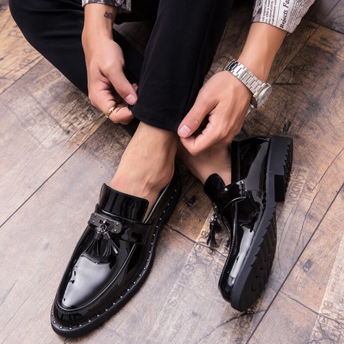 Details about / Mens Tassels Faux Leather Slip On Wedding Party Shoes Formal Business Pointed D