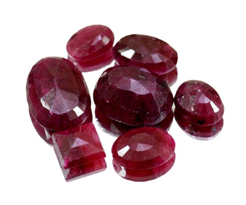 66ct //7pcs Natural Red Ruby Faceted Loose Gemstones Wholesale Lot