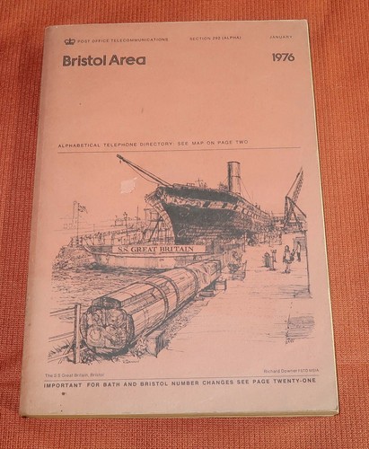 1976 Bristol ld GPO Telephone Directory free UK postage