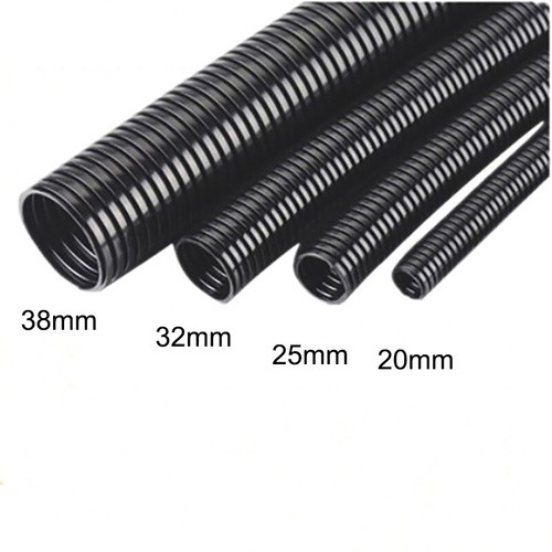BLACK CORRUGATED FLEXIBLE POND HOSE FISH GARDEN FILTER WATER PUMP MARINE PIPE UK