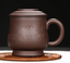 China Yixing Zisha Purple Clay 380cc Hand Carving Bamboo Leaf Gongfu Teacup Mug