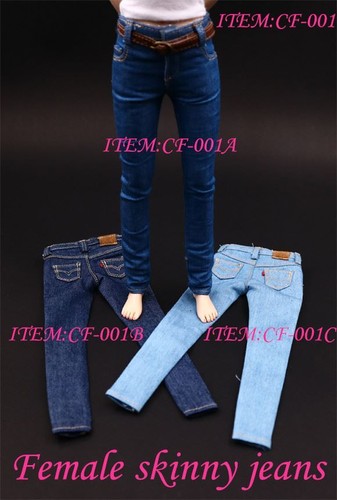 1//6 Scale CF-001C Female Skinny Jeans Trousers Pants F 12/'/' Seamless Body