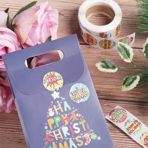 500pcs//Roll DIY Handmade Thank You Stickers Wedding Party Package Seal Labels