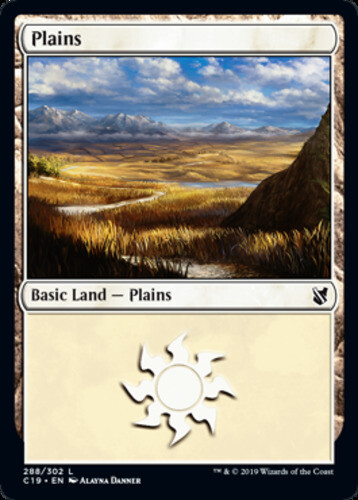 288 English Commander 2019 MTG Magic NM-Mint 10x Plains