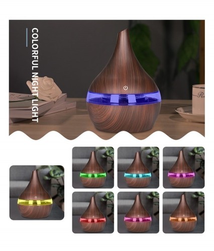 USB Electric Aroma Air Diffuser Wood Ultrasonic Air Humidifier Essential Oil