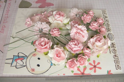 PAPER /& FABRIC 15-28mm HH3 PASTEL PINK 23 Flowers /& Roses 4 Tones 4 Styles