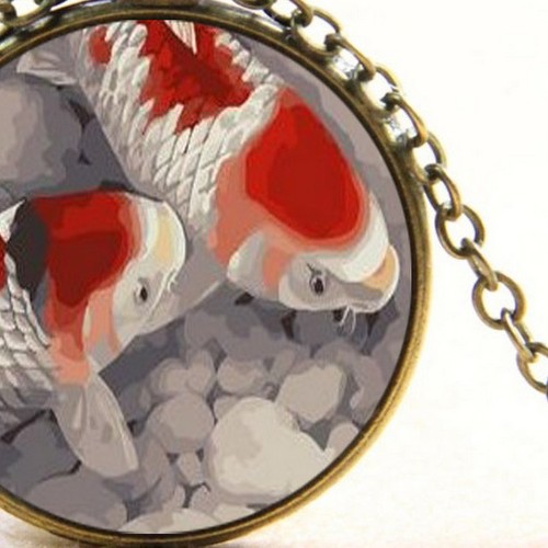 Gold Fish Spirit Animal Gift New Japanese Koi Fish Pendant Necklace Goldfish