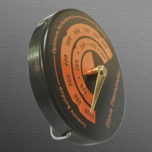 Stove Flue Thermomètre Jauge rapide Lecture en alliage d/'aluminium pour Bois Log brûleurs