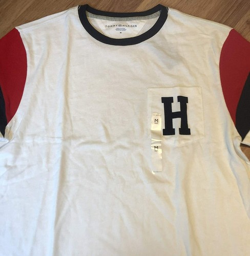 Große X-Large Tommy Hilfiger Herren T-Shirt Signature T-Shirt Original