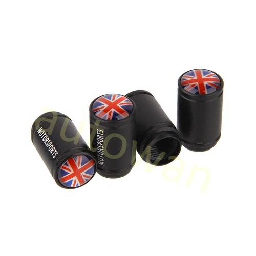 Car Wheel Tire Valve Stem Air Dust Cap Cover Tyre Styling National Flag uk red
