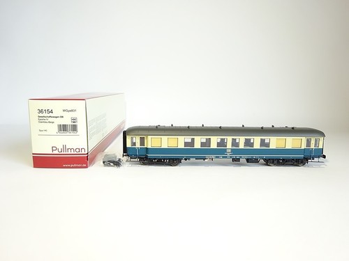 embalaje original DB Pullman h0 36154 nuevo sociedad carro azul-beige