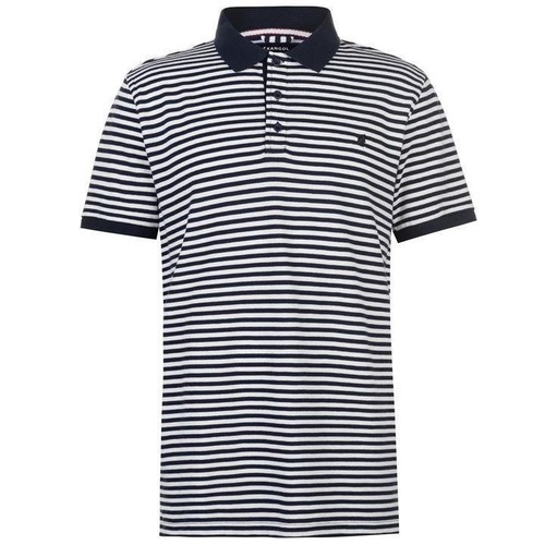 Mens Branded Kangol Cotton Knitted Stretch Top Pin Stripe Polo Shirt Size S-XXXL