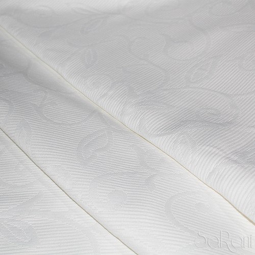 Tessuto Al Taglio 280x280 cm Fantasia Ghirigori Bianco Telo Arredo Copridivano