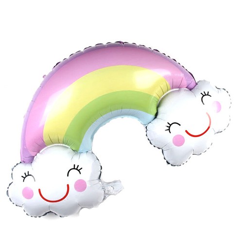 Rainbow Balloon Smile Cloud Birthday Party Wedding Decor Aluminum Foil BalloRCUS