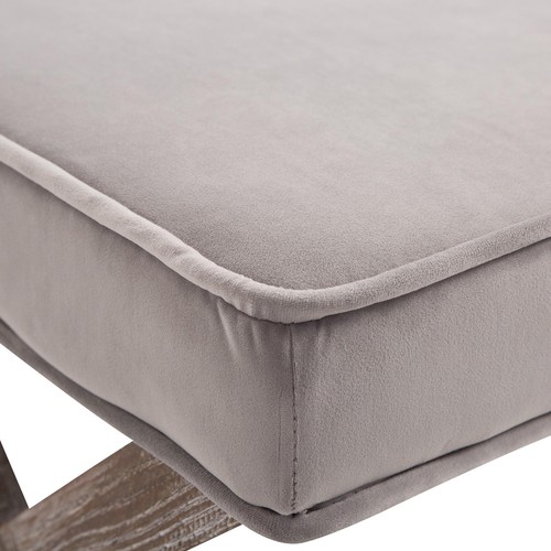Vintage Grey Footstool With Padded Seat Small Shabby Chic Foot Stool Ottoman New