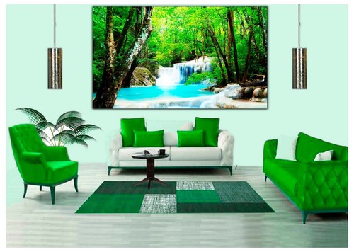 AMAZING NATURE WATERFALL PICTURE PRINT ON FRAMED CANVAS WALL ART HOME DECORATION
