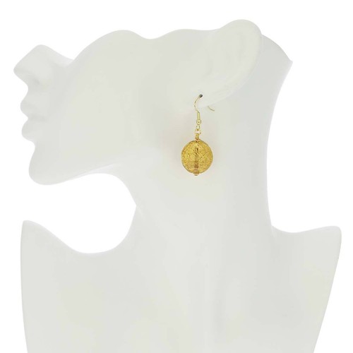GlassOfVenice Murano Glass Ca D/'Oro Earrings Yellow Gold