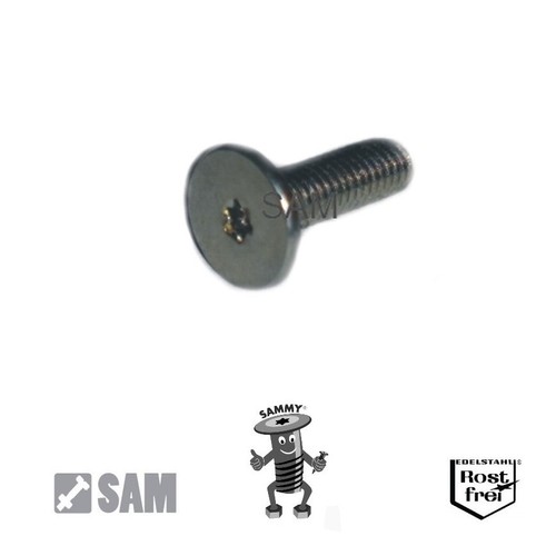 25 pezzi Sammy ® viti m4x20 grande piatto testa molto basso TORX IN ACCIAIO INOX a2