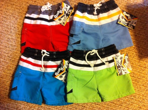 Boys swim trunks shorts Quad Seven NEW 12months 18months red blue lime turquoise