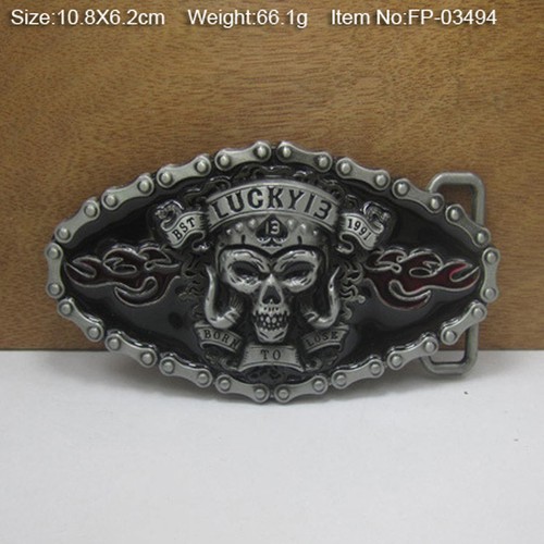 3D Belt Buckle Men Novelty Zinc Alloy Classic Skull Cowboy Belt Buckles