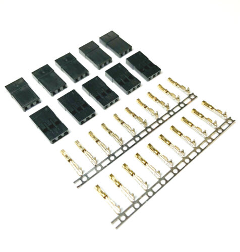 20 Stück Female Servo Stecker Vergoldet JST-SH JR Graupner kompatibel Crimp Pins