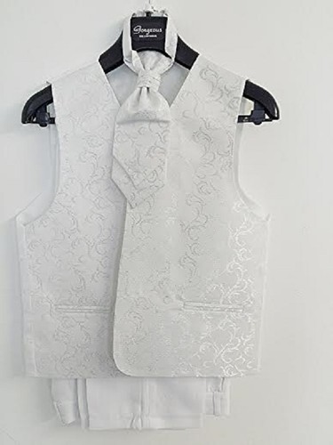 White Suit 4 Piece Suit, Holy Communion Boys Wedding Suit Boys Suit