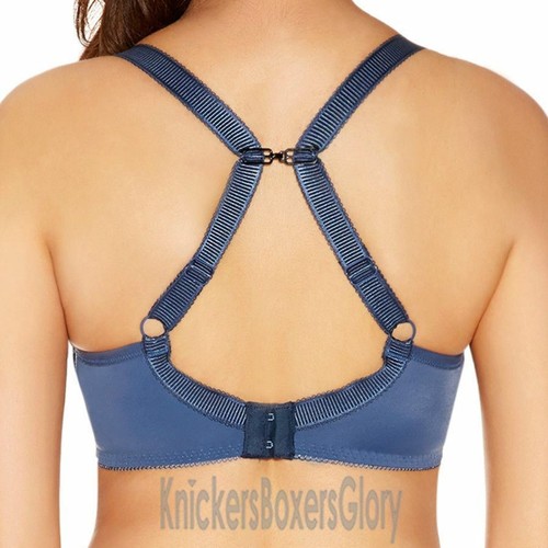 Freya Lingerie Deco Delight Moulded Plunge Bra Denim Blue 1561