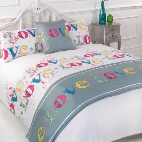 5pc Love Lovely Multi King Size Bed In A Bag Duvet Cover Bedding Set