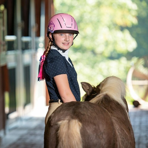 Troxel esprit Nouveau Violet Boho Sécurité Équitation Casque profil bas cheval enfant