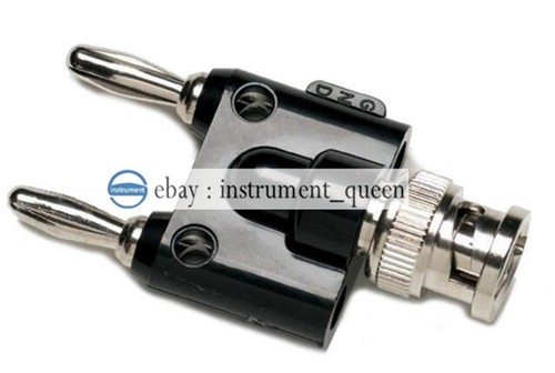 5PCS BNC Male Plug to Dual 4mm Banana Stackable Plug Socket Binding Post Adapter