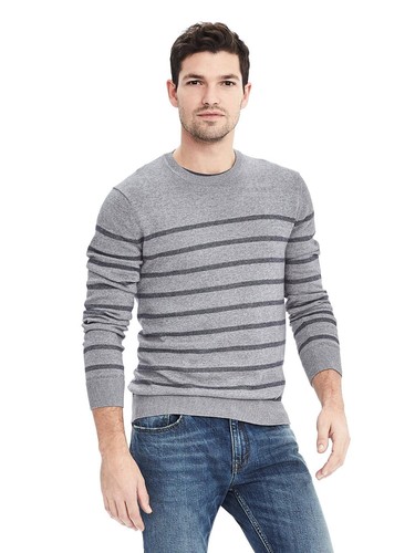 Brand New Banana Republic Birdseye Pima Cotton Cashmere Pullover #479803