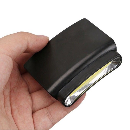 Tragbar Outdoor Zelten Angeln Clip On Cob LED Kappe Hut Licht Schwarz