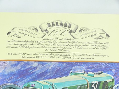 Delage 1905 Oldtimer Sportwagen Kunstdruck Poster Bild 41x33 cm