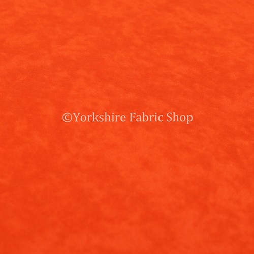 Soft Quality Lightweight Low Pile Velour Plain Orange Curtain Upholstery Fabric
