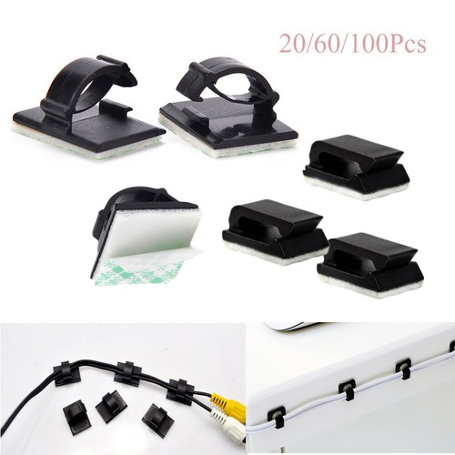 Plastic Self-adhesive Buckle Line Wire Management Fixer Holder Cable Clip