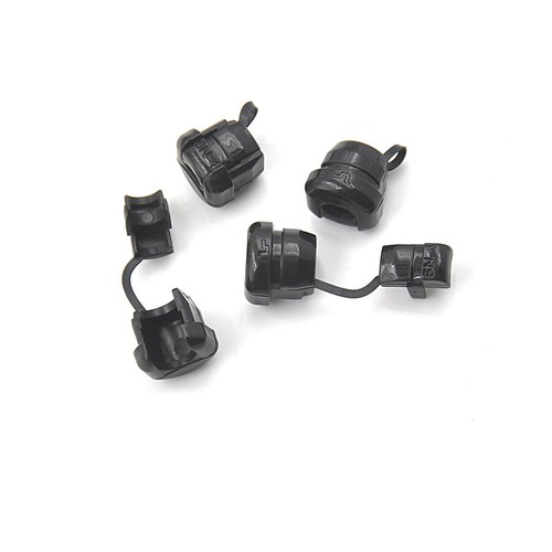 20pc 6N-4 Strain Relief Bushing SJT 18AWG T=0.5~1.6mm Nylon 66 Black TOTC