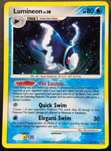 Pokemon Card Lumineon LV.38 Stormfront 4//100 NEAR MINT Holo Rare TCG!!!!!!!!!!!!