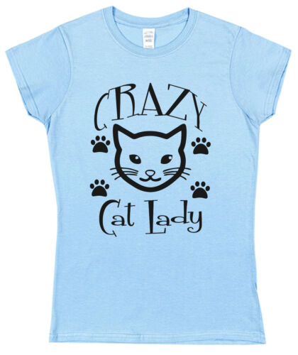 CRAZY CAT LADY T-SHIRT Christmas Present Birthday Gift Mother/'s Day Pet Lover