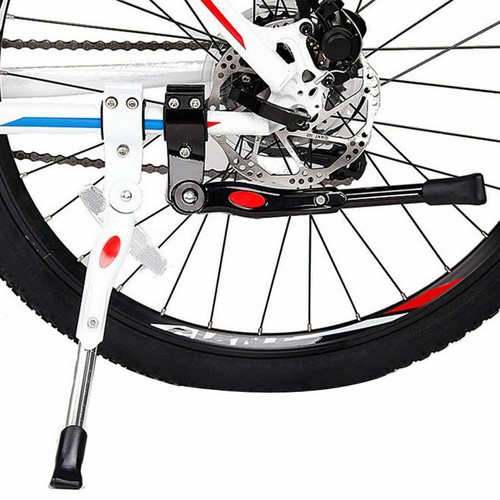 Adjustable Red Warning Bar Bike Kickstand Bicycle Parking Rack Aluminum Alloy
