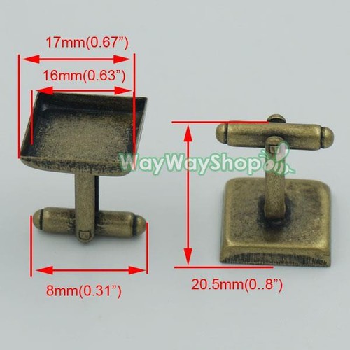 Bronce En Blanco Colleras Gemelos resultados 16 mm para hombre Superdry Boda Fiesta Plaza